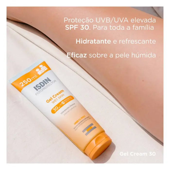 Isdin Fotoprotector Gel Creme Wet Skin FPS 30 250ml - Imagem 2